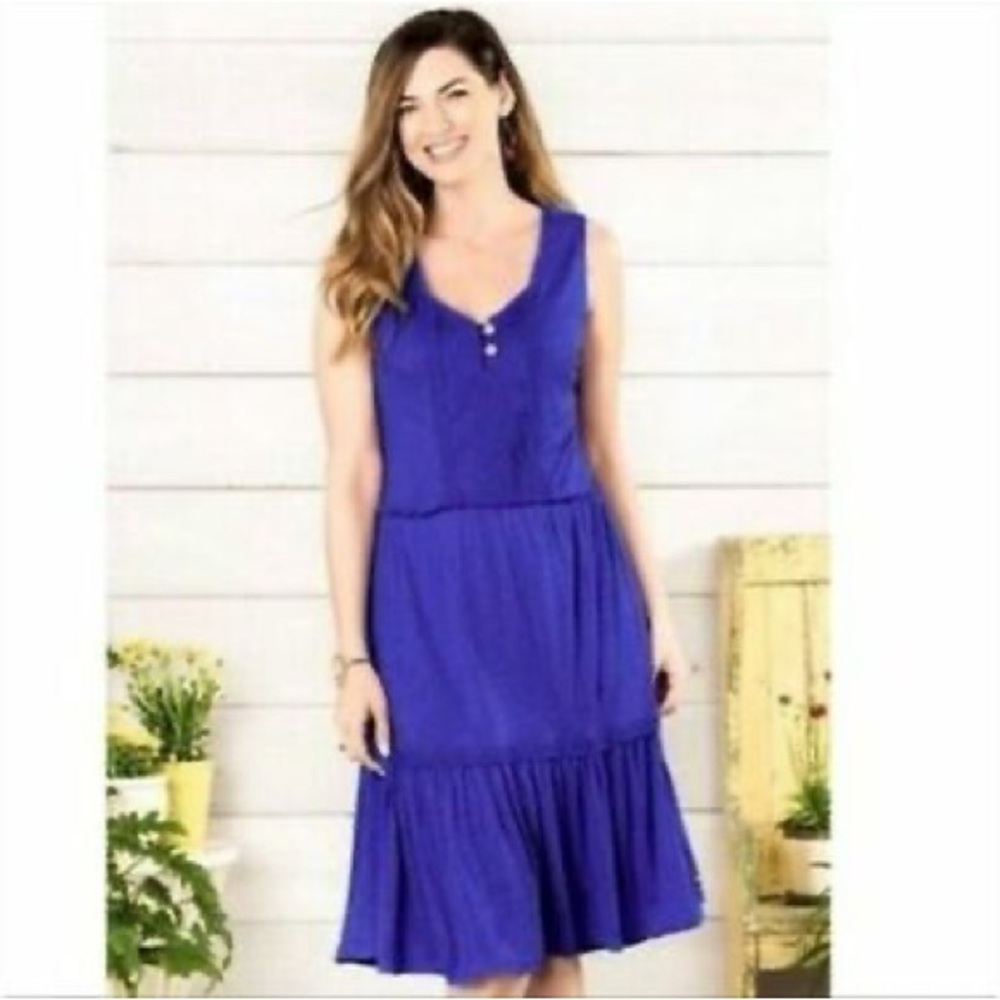 Matilda Jane Into the Blue Tiered Sundress.  NEW